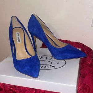 Suede Royal Blue Steve Madden Pumps